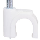 Grampa Con Clavo P/Cable Coaxial Rg6 7,0Mm - Blanco (25 U.S)