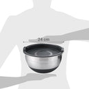 Bowl Con Tapa Acero Inoxidable Redonda 24X24 Cm Plateado