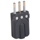 Enchufe Macho Volante Articulado 2P+T 10 A Gris