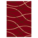 Bajada de Cama Bcf Rayas 50x90 cm Polipropileno Rojo
