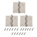 Pack 3 Unidades Bisagra 3X3 Plata