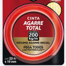Cinta de montaje roja 19mm x 2.5mts