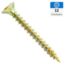 Tornillo Tirafondo Madera 1-1/4 Pulg 6 Mm 12 Unidad(Es)