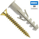 Tarugo Nylon SA6mm + Tornillos 4.5x35mm 10 unidades