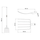 Horqueta Curva Jardin Mango Largo 5 Dientes