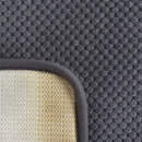 Set 2 Pisos Bano Espuma De S 43X60 Cm Poliester Gris
