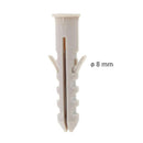 Tarugo De Nylon Con Tope M8 15 Unidades