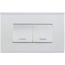 Interruptor doble 9/15 10 A Clio Gris