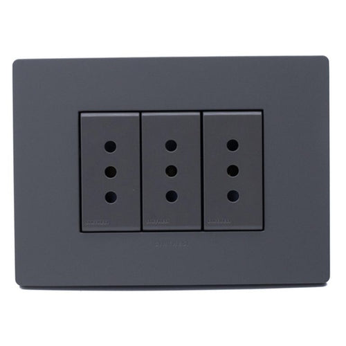 Enchufe triplex 10A armado S32 grey