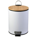 Papelero 5 Litros Metal Blanco