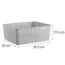 Canasto Ratan 30x13.5x35.5 cm 14.5 l Gris
