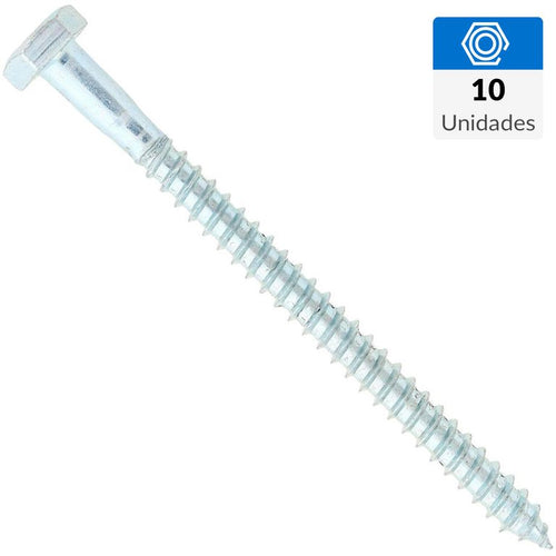 Tornillo Tirafondo Madera 3 " 1/4 " 10 unidad(es)