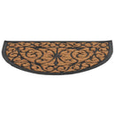 Limpiapies Medialuna 60X40 Cm Caucho Cafe/Negro