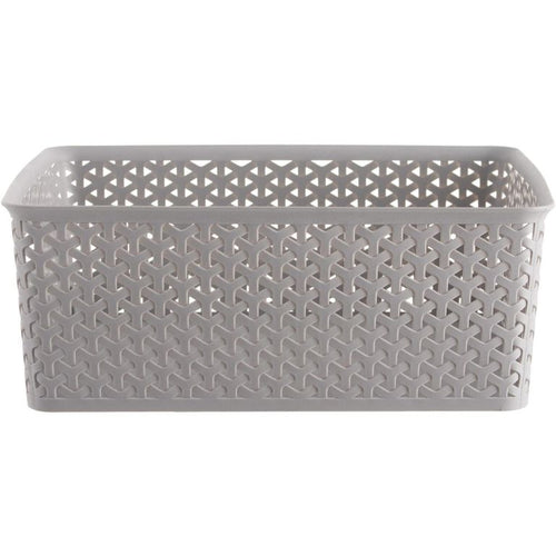 Canasto Ratan 30x13.5x35.5 cm 14.5 l Gris