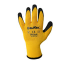 Pack 6 Guantes De Poliester Talla Unica Negro/ Amarillo