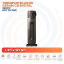 Termoventilador Ceramico Electrico 2000 W Htc-2022 Rc Negro