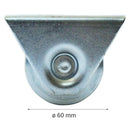 Rueda Para Porton Con Base Diametro 60 Mm Deslizamiento Suave