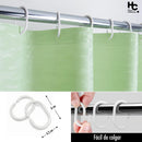 Forro Cortina Bano Verde con Argollas 178x180cm con Iman
