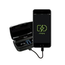 Audifono energy twins + base de carga 2000mAh pantalla LCD, bluetooth.
