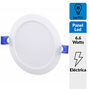 Panel Led Empotrado Circular Blanco 6W Luz Fria