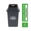 Basurero 60 Litros PVC Gris Oscuro