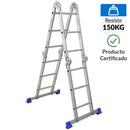Escalera Multiproposito Articulada Aluminio 3.19 m 12 Peldanos