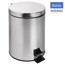 Basurero 5 Litros Metal Gris