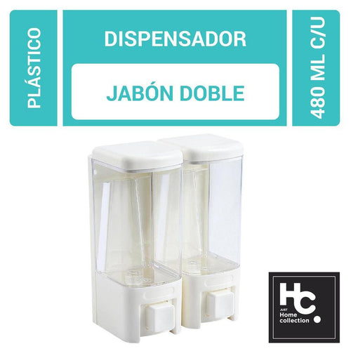 Dispensador De Jabon Transparente/Blanco