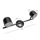 Barra Led Kivu 2 Luces Metal Negro