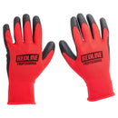 Guante Multiuso Liviano Redline Poliester Talla U. Rojo/Negr