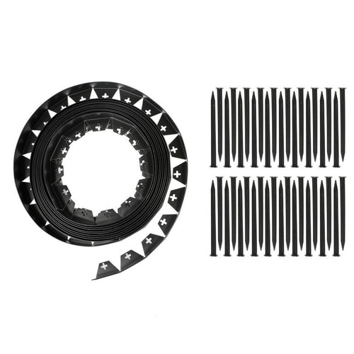 Set Borde Jardin PVC 4 cm 10 metros Negro