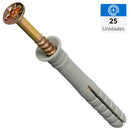 Tarugo con tornillo 4 mm 25 unidades