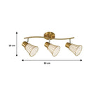 Foco Interior Direccional Norton 3 Luces Blanco Bronce