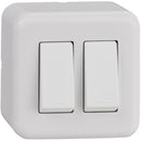 Interruptor doble 9/15 16 A Genesis blanco..