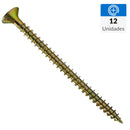 Tornillo Tirafondo Madera 16 Mm 3 Mm 12 Unidad(Es)