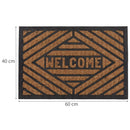 Limpiapies Welcome 60X40 Cm Caucho Cafe/Negro