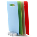 Set 4 Tablas de Cortar de Plastico 18.3x28 cm Azul/verde/gris/rojo