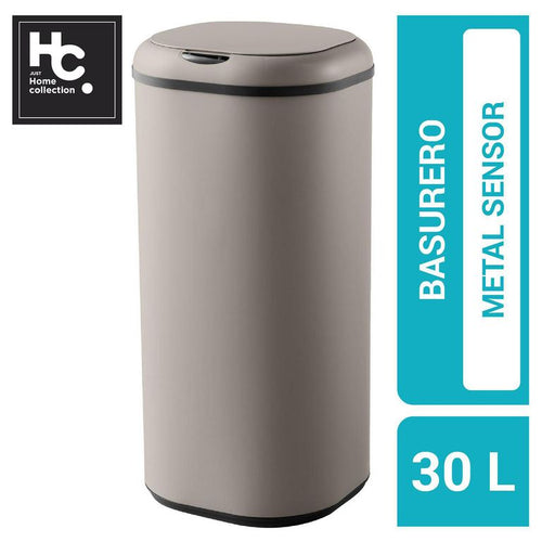 Papelero 30 Litros Metal Taupe