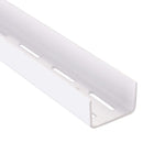 Pilar ranurado doble metal 96 cm blanco