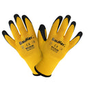 Pack 6 Guantes De Poliester Talla Unica Negro/ Amarillo