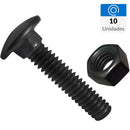 Perno Coche Con Tuerca 1/4 Pulg X1 1/2 Pulg 10 Unidades