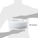 Cable coaxial RG6 20 metros blanco