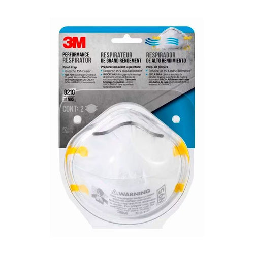 Pack Respirador Desechable 3M 8210 P/Lijar Pintura 2 U.