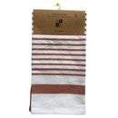 Set 2 Panos De Cocina Rectangular 50X70 Cm Lineas Terracota