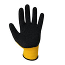 Pack 6 Guantes De Poliester Talla Unica Negro/ Amarillo