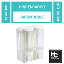 Dispensador De Jabon Transparente/Blanco
