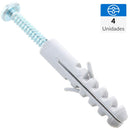Tarugo con tornillo 10 mm 4 unidades