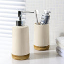 Vaso Doble Bambu Beige