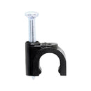 Grampa Con Clavo P/Cable Coaxial Rg6 7,0Mm - Negro 25U