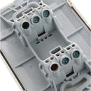 Interruptor doble 9/15 10 A Luzica Blanco